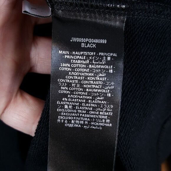 JW ANDERSON Sweatshirt Mens Large Black Pullover Crew Swirl Logo Cotton $310 - Picture 5 of 8